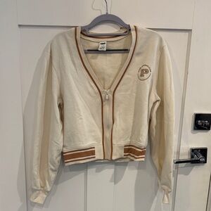 PINK Victoria's Secret Cream and Brown Sweater